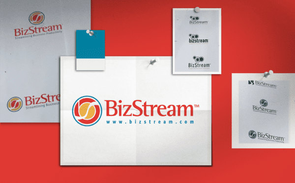 moodboard for new BizStream logos in 2004