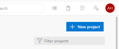 "New Project" button