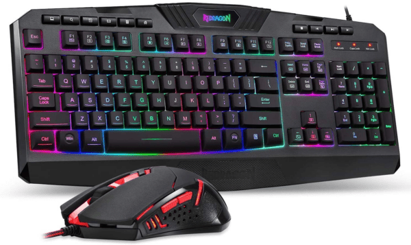 Colorful keyboard and mouse