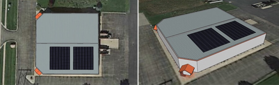 Solar setup prototype during the planning phase