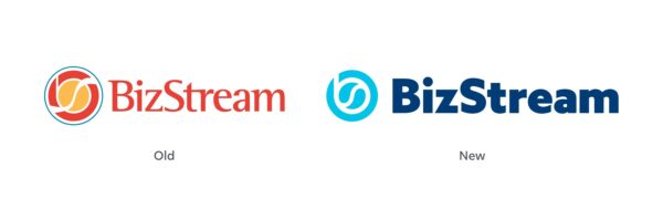 Image of BizStream's old and new logo