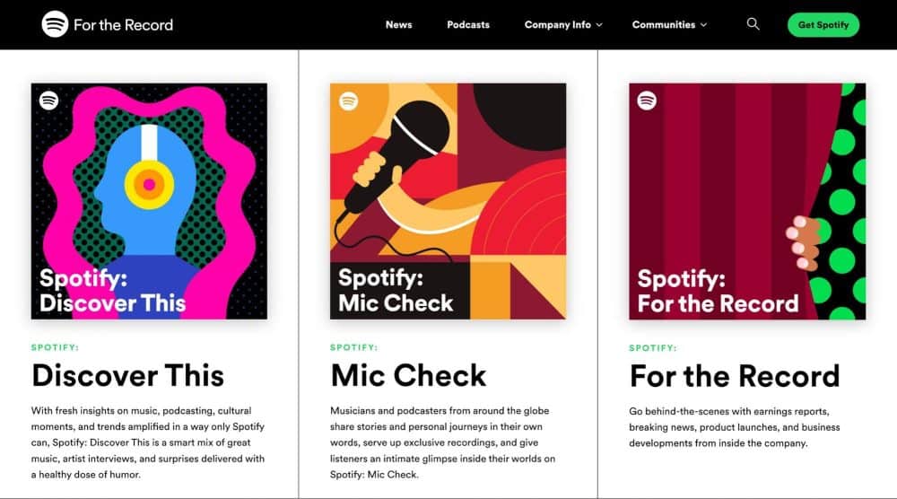 Spotify brand expression example