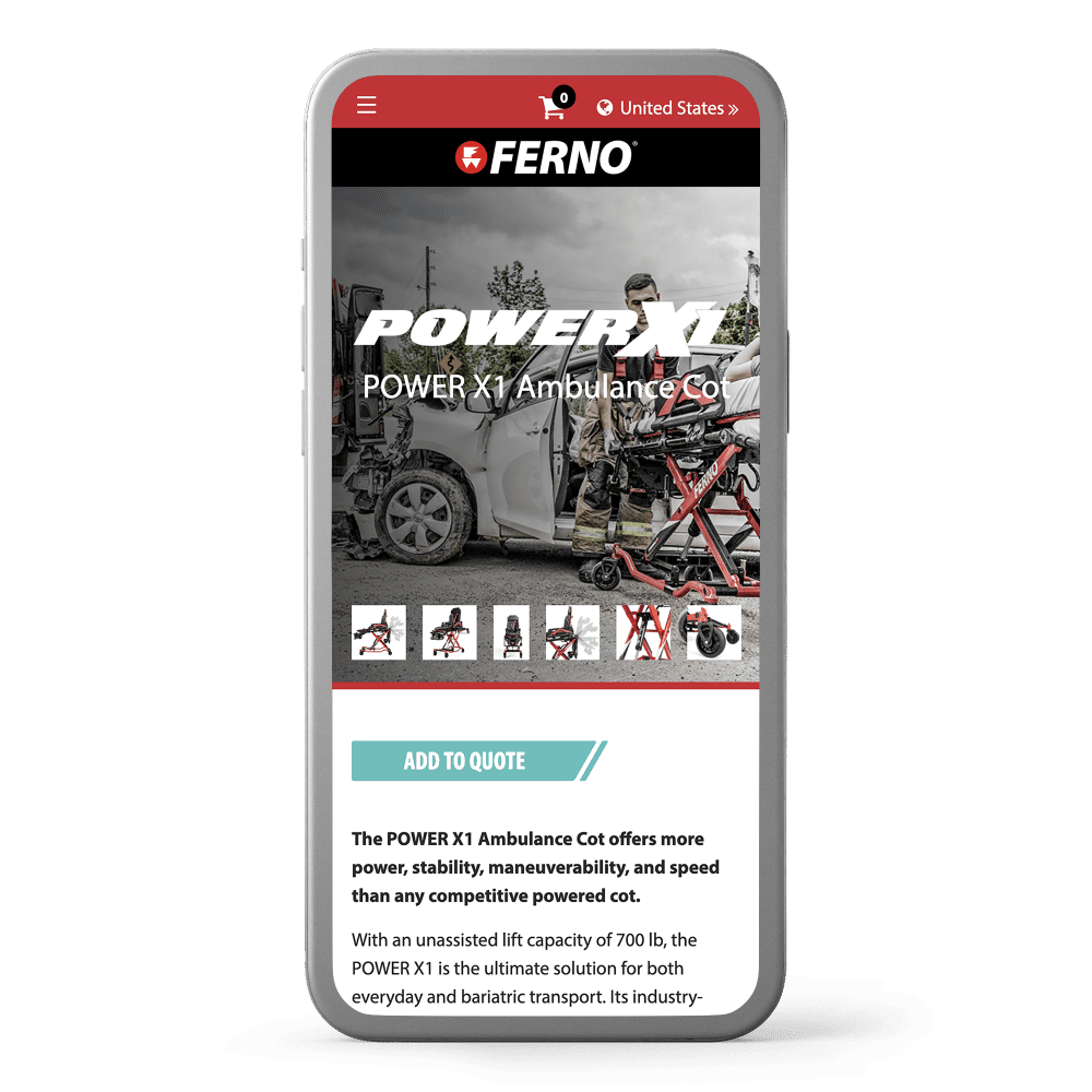 Ferno phone device mock-up