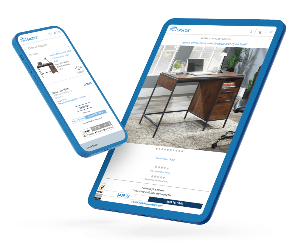 Sauder phone and tablet device mock-up