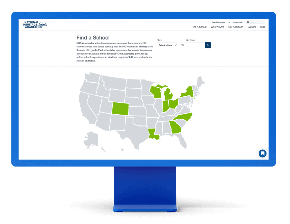 National Heritage Academies monitor device mock-up