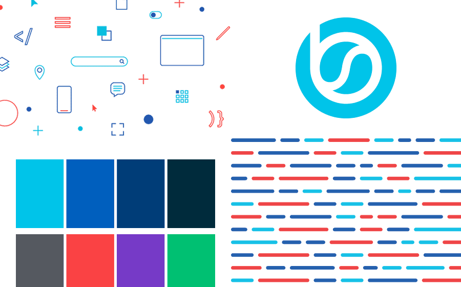 collage of BizStream's new branding