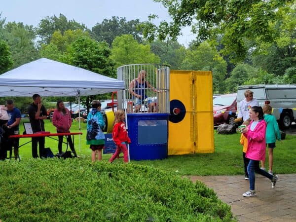 Dunk tank at BizStream's 21st Birthday Bash