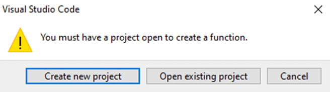 "Create new project" button