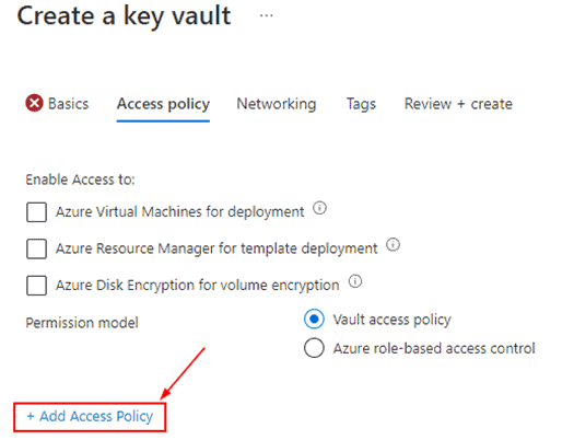 Add access policy