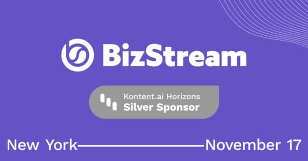 BizStream Logo with Kontent.ai Silver Sponsor Badge
