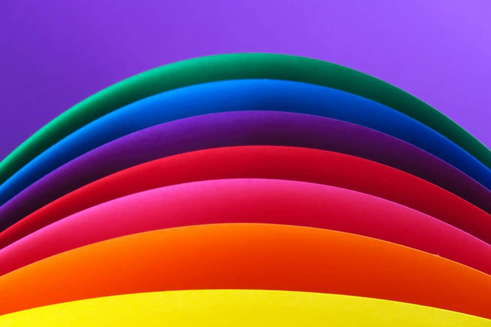 Rainbow curved shapes