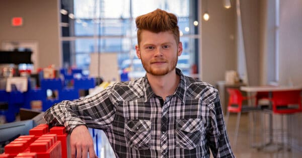 Close up of guy in plaid shirt