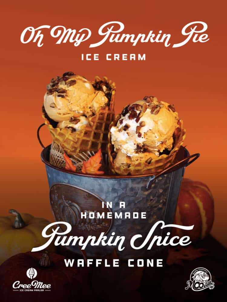 Oh My Pumpkin Pie ice cream poster