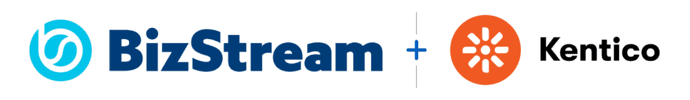 BizStream logos and Kentico logos