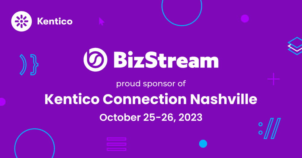 Kentico Connection 2023 BizStream Sponsor banner