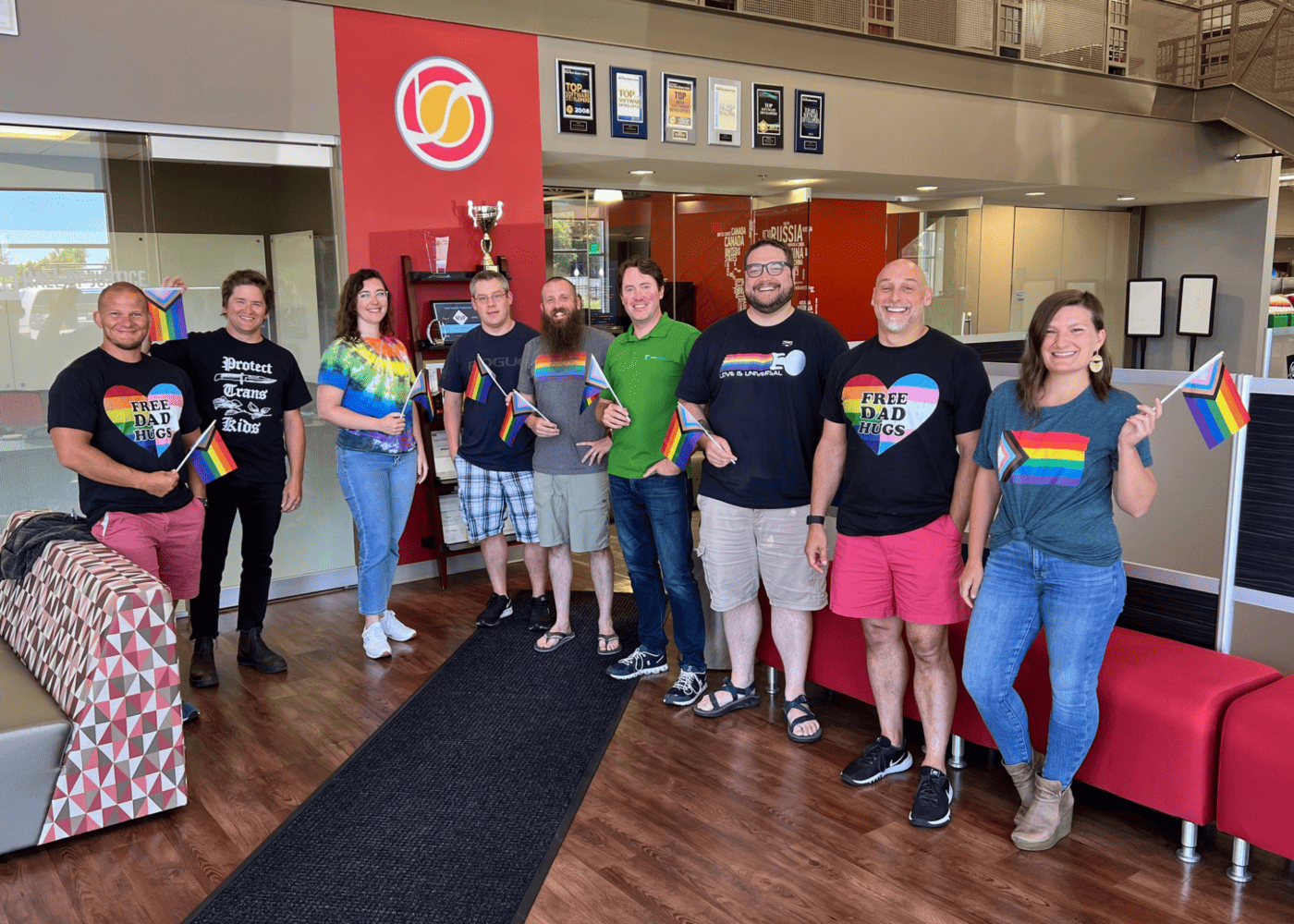 BizStream team members celebrating Pride Month