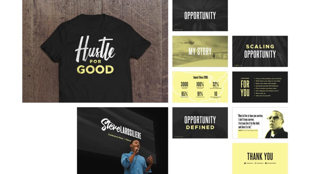 Hustle for Good Branding collage