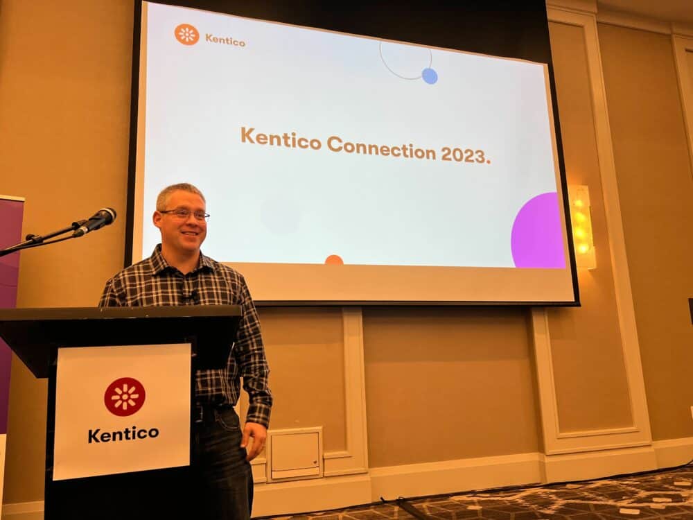Brian McKeiver speaking at Kentico Connections