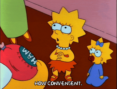 How convenient Simpsons gif