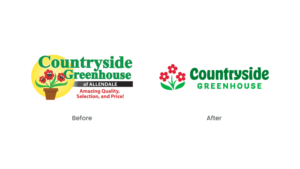 Countryside Greenhouse Logo Before & After