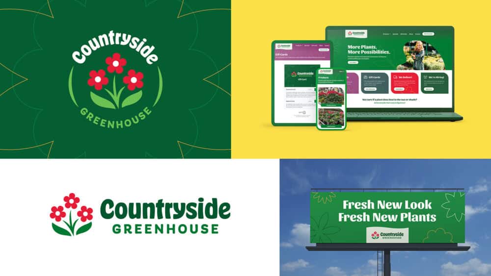 Countryside Greenhouse Branding collage