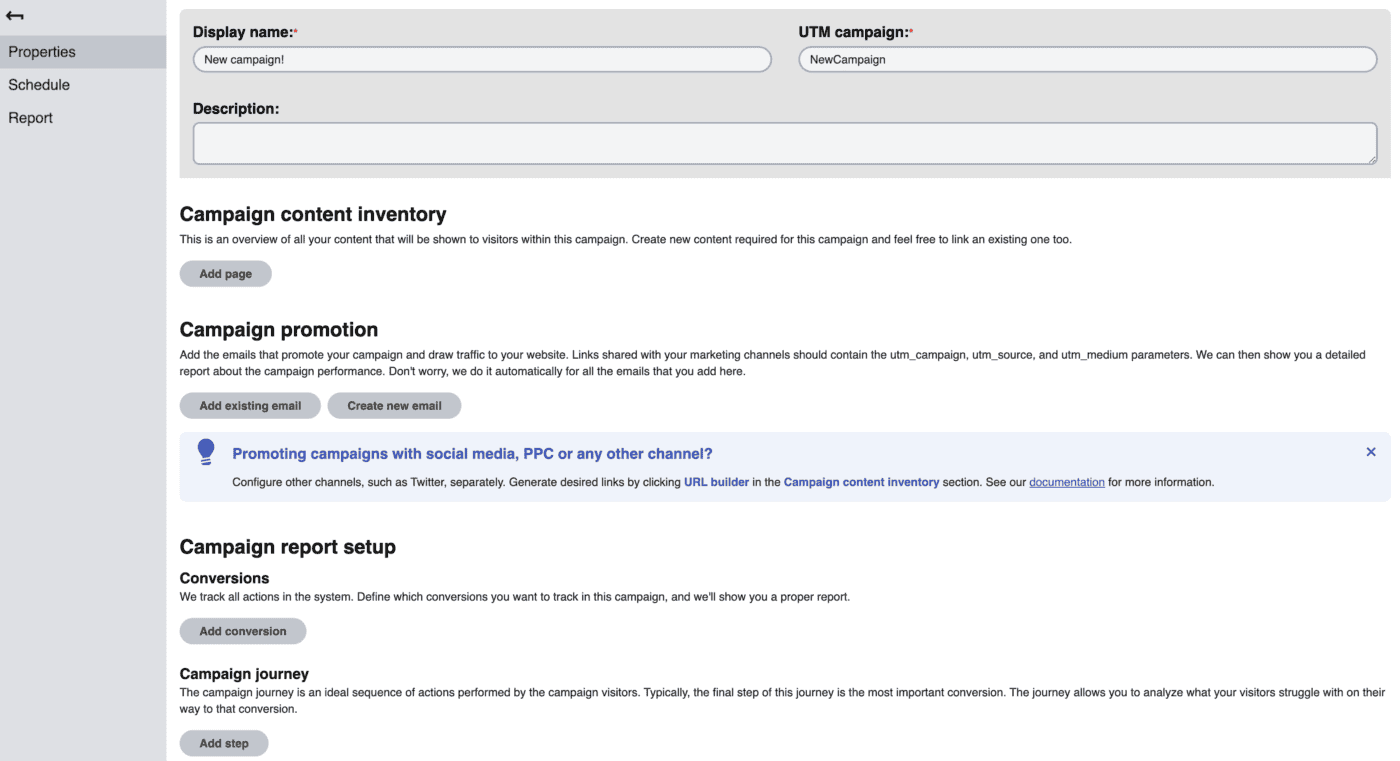 Kentico campaigns