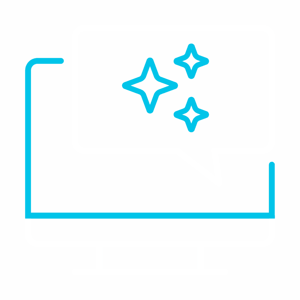illustration of a speech bubble coming out of a computer monitor