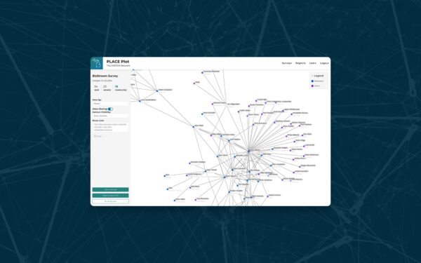 Browser displaying the MiSTEM Network PLACE Plot graph by Person