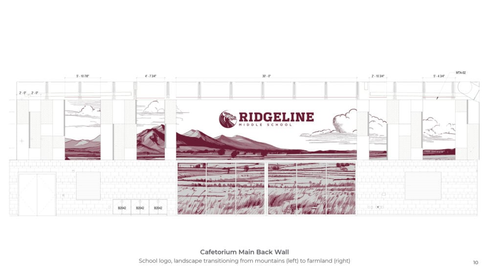 Ridgeline Middle School Cafetorium Main Back Wall Design