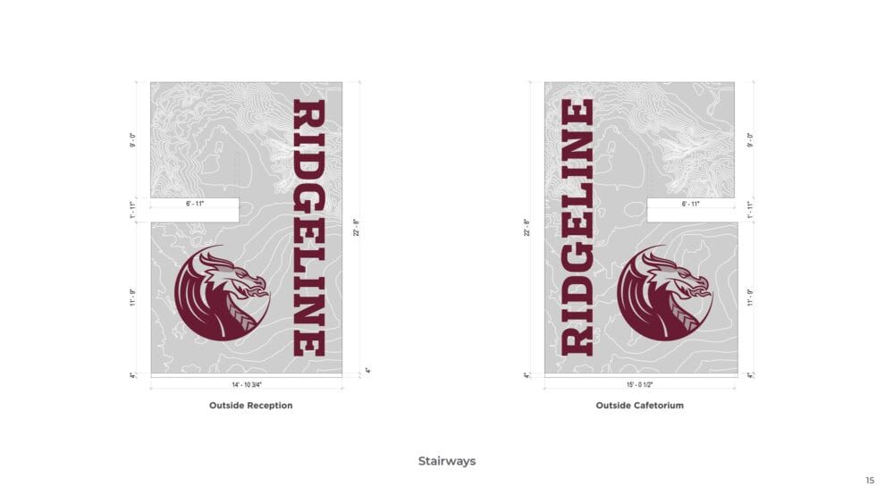 Ridgeline Middle School Vertical Stairway Designs
