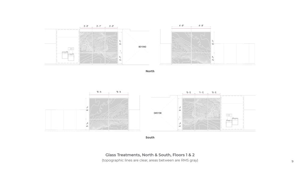 Ridgeline Middle School Lounge Window Overlay Designs