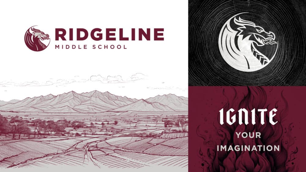Ridgeline Middle School Mood Board for Branded Areas