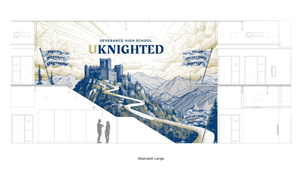 Severance High School Main Stairway Design 4