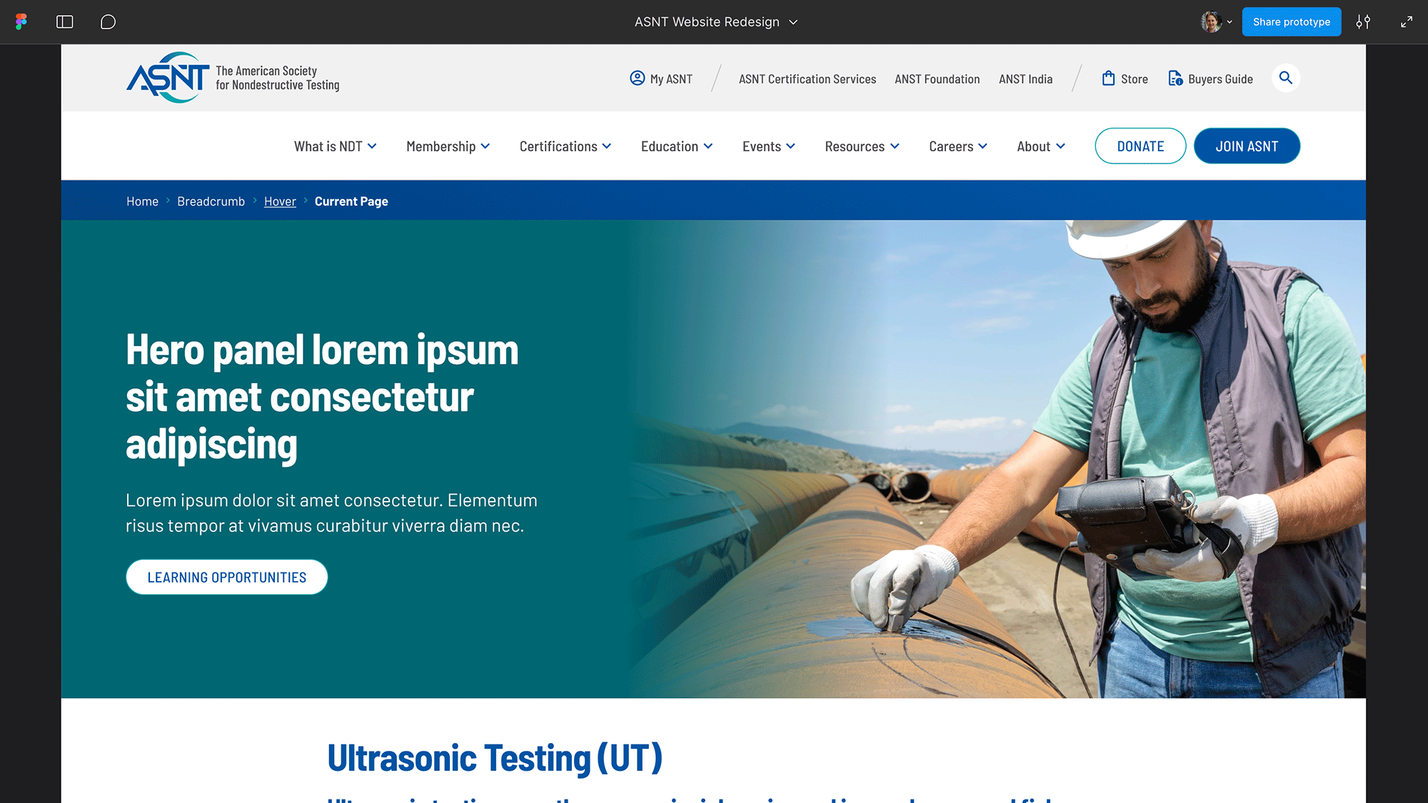 Sample review link from American Society for Nondestructive Testing (ASNT)