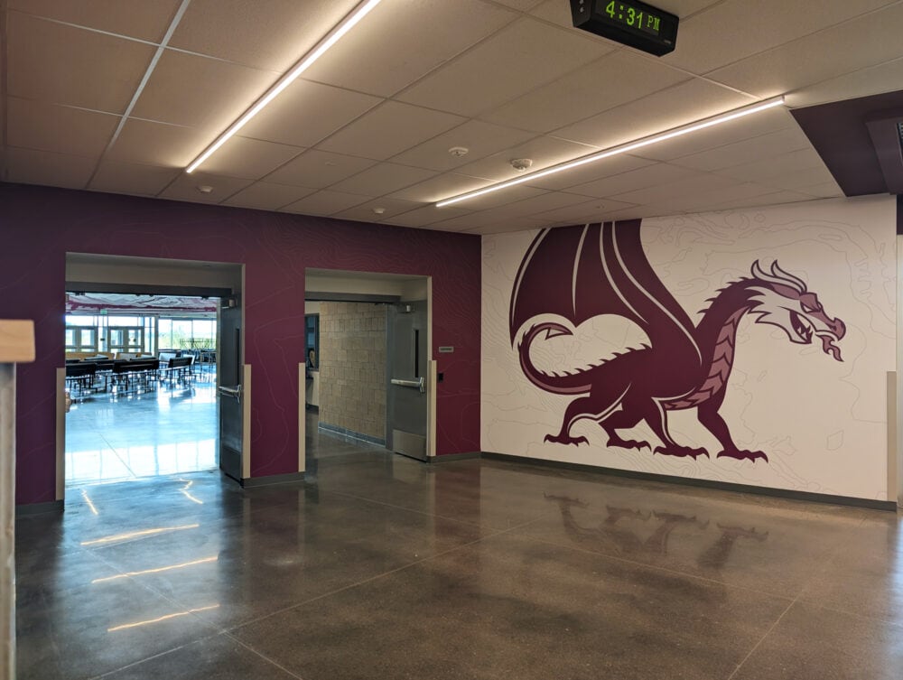 Ridgeline Middle School Installation, Cafetorium Entrance