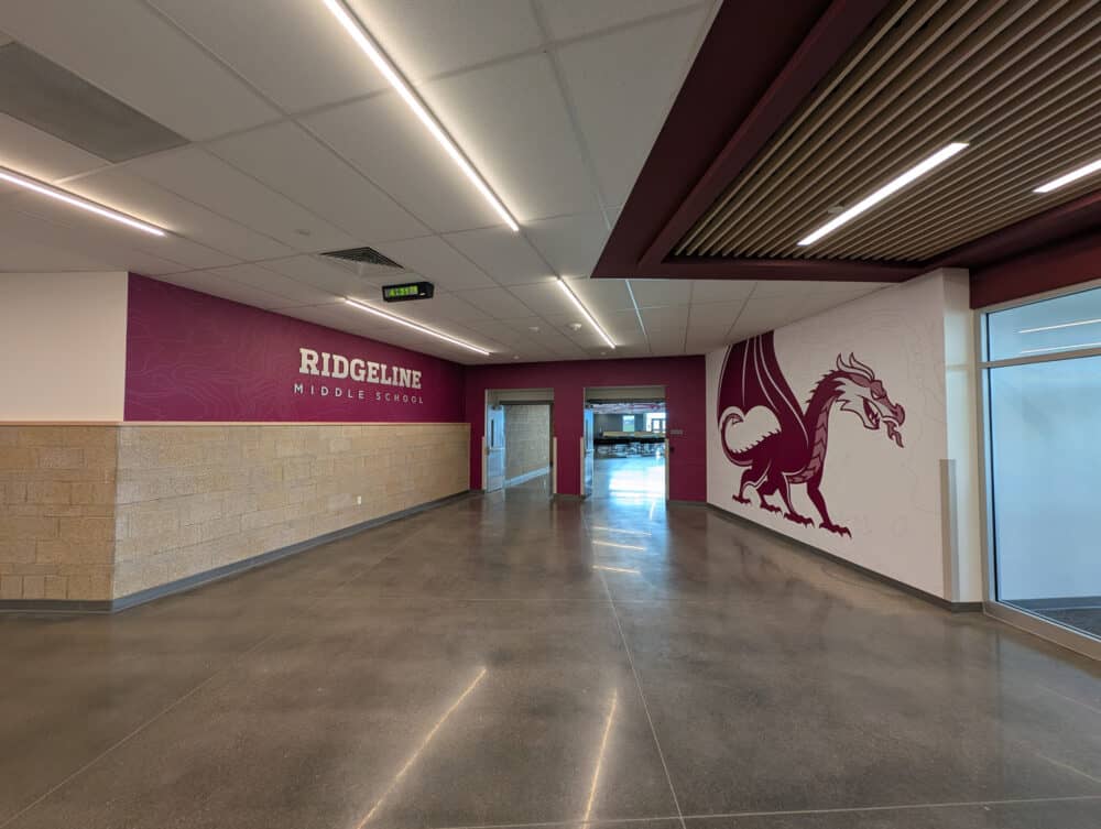 Ridgeline Middle School Installation, Cafetorium Entrance