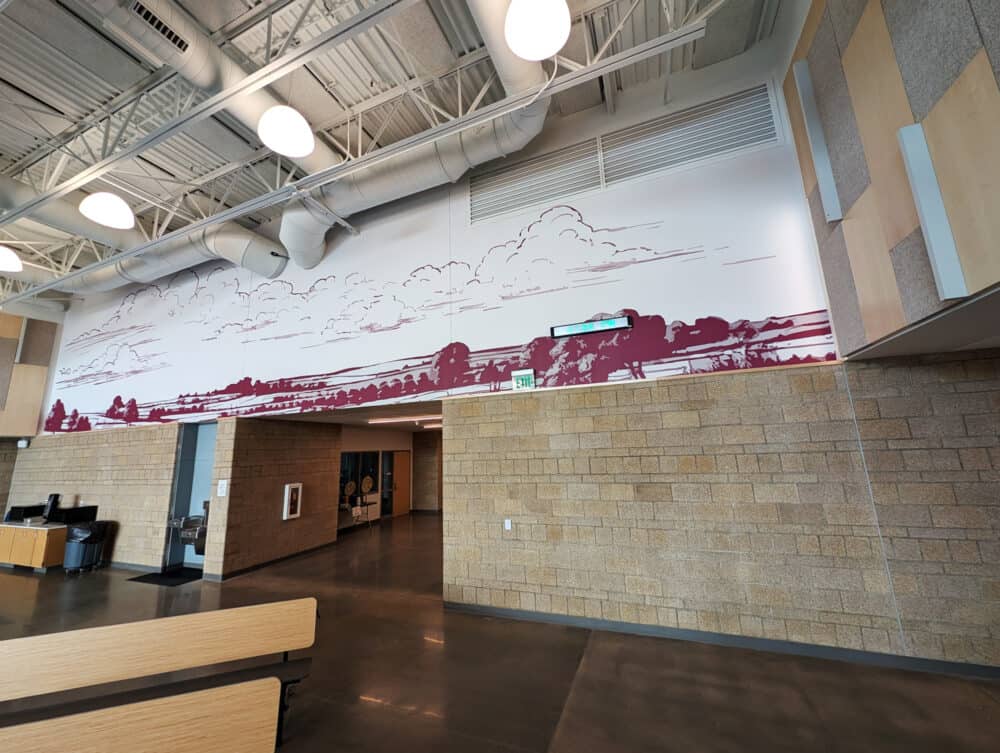 Ridgeline Middle School Installation, Cafetorium Interior and Solid Wall