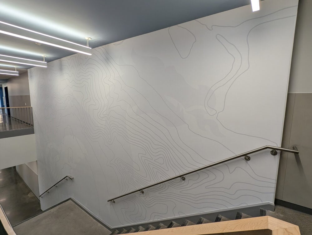 Ridgeline Middle School Installation, Classroom Corridor Main Stairway