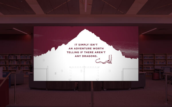Ridgeline Middle School thumbnail, the Library Back Wall
