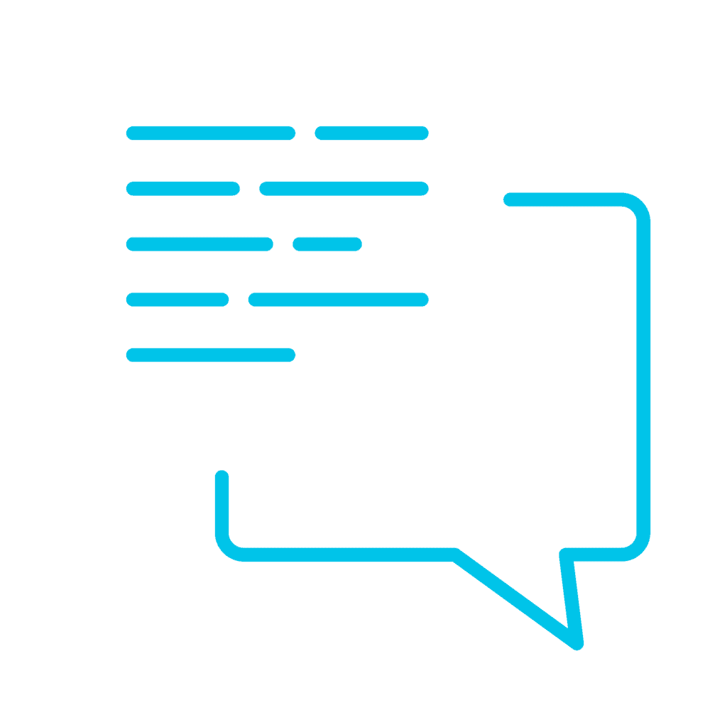 Two overlapping speech bubbles icon representing conversation or messaging.