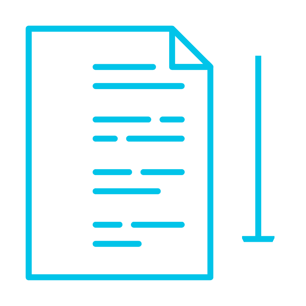 Completed checklist document icon with a pencil.