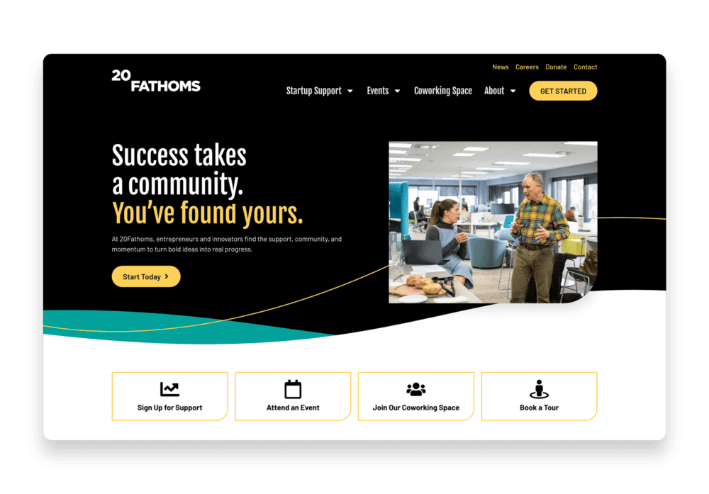 20Fathoms website homepage
