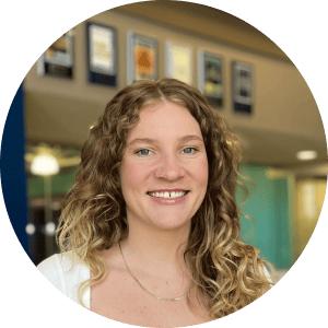 A headshot of Maddie Cammenga at BizStream